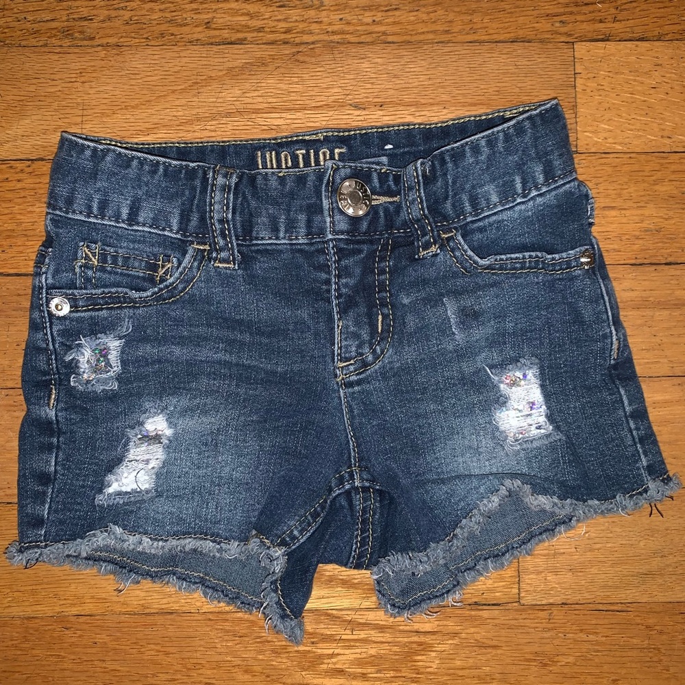 Justice slim denim shorts